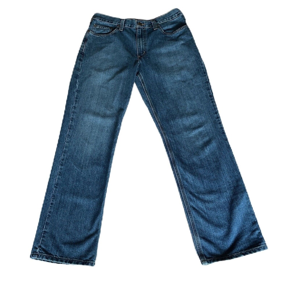 Men's Carhartt Relaxed Fit Denim Jeans SZ 34x32 Blue Medium Wash 101483-980